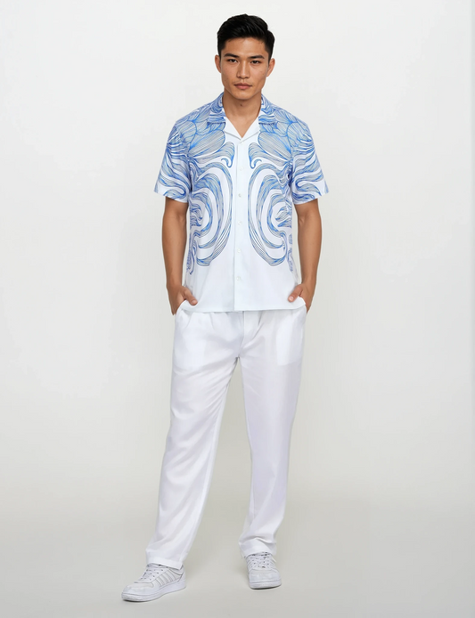 Song of River White Luxury Shirts for Men