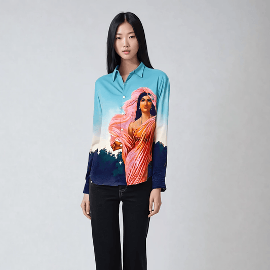 Women Shirt- Padmini Blue