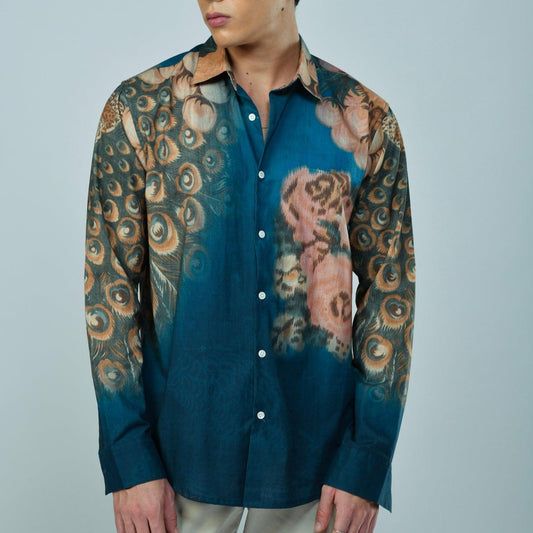 peacock on the wall shirt for men